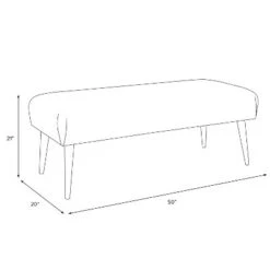 Bench with Cone Legs in Zuma Charcoal - Threshold™ 13 Bench with Cone Legs in Zuma Charcoal - Threshold™ -Ottomans Official Shop unnamed file 1847