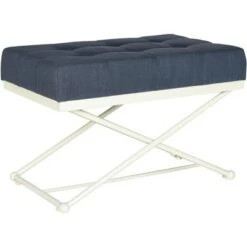 Cara Bench - Navy/Cream - Safavieh -Ottomans Official Shop unnamed file 1861