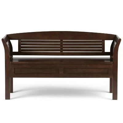 Raleigh Entryway Storage Bench - WyndenHall Light Golden Brown 5 Raleigh Entryway Storage Bench - WyndenHall Light Golden Brown - Image 3