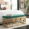 Fleur Rectangle Bench - Safavieh Gray/gold 2 Fleur Rectangle Bench - Safavieh Gray/gold -Ottomans Official Shop unnamed file 1878