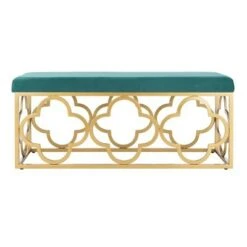 Fleur Rectangle Bench - Safavieh Gray/gold -Ottomans Official Shop unnamed file 1884