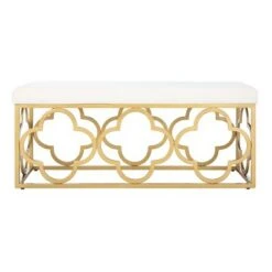 Fleur Rectangle Bench - Safavieh Gray/gold -Ottomans Official Shop unnamed file 1887