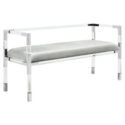 Anastasia Acrylic Bench Silver - Safavieh 11 Anastasia Acrylic Bench Silver - Safavieh -Ottomans Official Shop unnamed file 1890