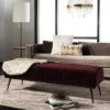 Salome Velvet Bench Cabernet - Safavieh