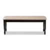 Corey Fabric Upholstered and Wood Dining Bench - Baxton Studio Gray/brown -Ottomans Official Shop unnamed file 1901