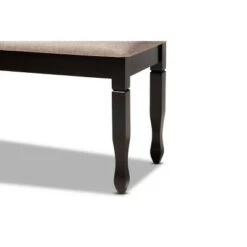 Corey Fabric Upholstered and Wood Dining Bench - Baxton Studio Gray/brown -Ottomans Official Shop unnamed file 1903