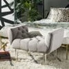 Eugenie Tufted Velvet Acrylic Bench Soft Taupe - Safavieh -Ottomans Official Shop unnamed file 1909