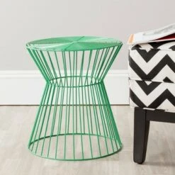 Adele Wire Stool Green - Safavieh