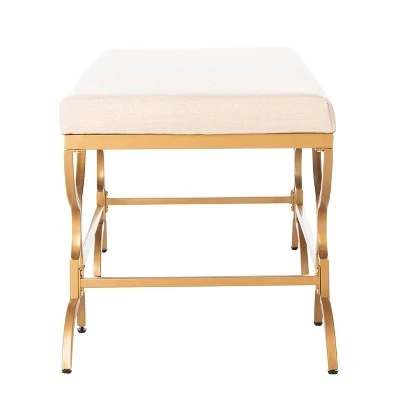 Juliet Rectangular Bench - Safavieh Emerald/gold 6 Juliet Rectangular Bench - Safavieh Emerald/gold - Image 4