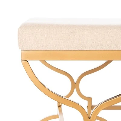 Juliet Rectangular Bench - Safavieh Emerald/gold 8 Juliet Rectangular Bench - Safavieh Emerald/gold - Image 6