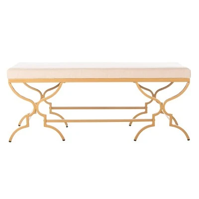 Juliet Rectangular Bench - Safavieh Emerald/gold 10 Juliet Rectangular Bench - Safavieh Emerald/gold - Image 8