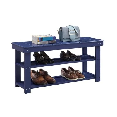 Oxford Utility Mudroom Bench with Shelves - Breighton Home Cranberry Red 4 Oxford Utility Mudroom Bench with Shelves - Breighton Home Cranberry Red - Image 2