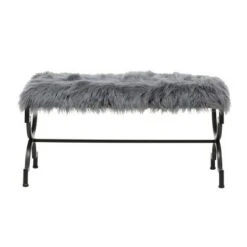 Olivia & May Contemporary Iron Bench Gray - Olivia & May -Ottomans Official Shop unnamed file 197