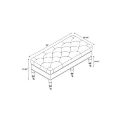 50" Isabelle Bench - Linon Pink -Ottomans Official Shop unnamed file 1987