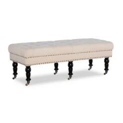 50" Isabelle Bench - Linon Pink -Ottomans Official Shop unnamed file 1988