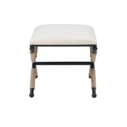 Ashburn Campaign Accent Stool - Linon Buff Beige -Ottomans Official Shop unnamed file 20