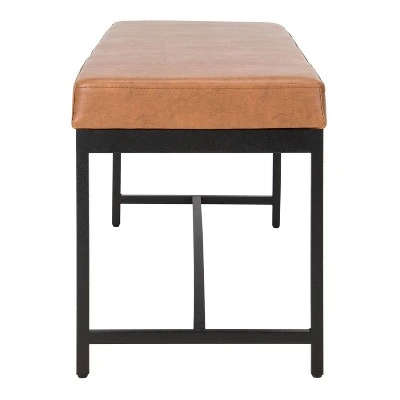 Chase Faux Leather Bench - Safavieh Dark Green 6 Chase Faux Leather Bench - Safavieh Dark Green - Image 4