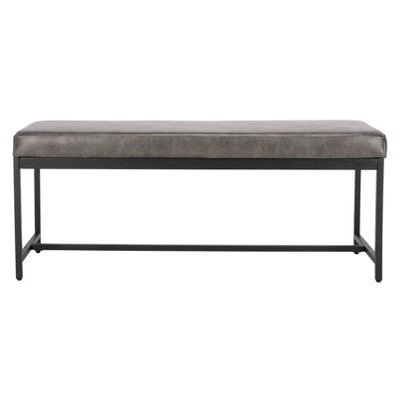 Chase Faux Leather Bench - Safavieh Dark Green 11 Chase Faux Leather Bench - Safavieh Dark Green - Image 9