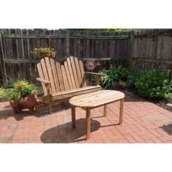 Adirondack Double Bench Acorn Finish - Linon 14 Adirondack Double Bench Acorn Finish - Linon -Ottomans Official Shop unnamed file 2049