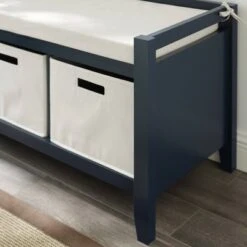 Luray Entryway Bench Navy - Linon -Ottomans Official Shop unnamed file 2066