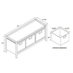 Luray Entryway Bench Navy - Linon -Ottomans Official Shop unnamed file 2070