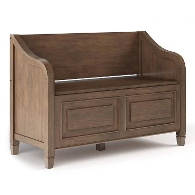 Hampshire Entryway Storage Bench - WyndenHall Rustic Natural Aged Brown 13 Hampshire Entryway Storage Bench - WyndenHall Rustic Natural Aged Brown - Image 11