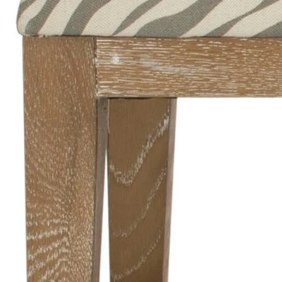 Zambia Bench - Zebra - Safavieh 5 Zambia Bench - Zebra - Safavieh - Image 3