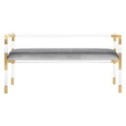 Anastasia Acrylic Bench Brass - Safavieh -Ottomans Official Shop unnamed file 2109