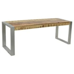 Reclaimed wood and Silver Metal - Bench - Timbergirl -Ottomans Official Shop unnamed file 2161