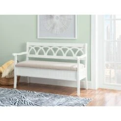 Alina Storage Bench - Powell Company White