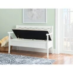 Alina Storage Bench - Powell Company White -Ottomans Official Shop unnamed file 2175