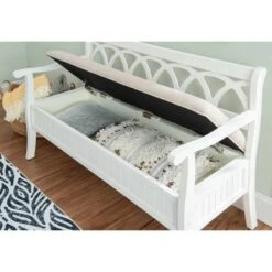 Alina Storage Bench - Powell Company White -Ottomans Official Shop unnamed file 2176