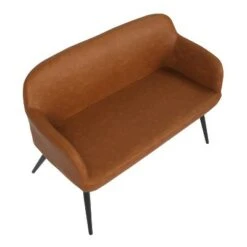 44" Daniella Industrial Bench Steel/Faux Leather Black/Camel - LumiSource 14 44" Daniella Industrial Bench Steel/Faux Leather Black/Camel - LumiSource -Ottomans Official Shop unnamed file 2223