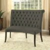 Brandta Button Tufted Round Loveseat Bench - HOMES: Inside + Out Gray/antique Black -Ottomans Official Shop unnamed file 2259