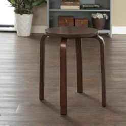 Set of 4 Bentwood Stools - Linon Espresso Brown -Ottomans Official Shop unnamed file 226