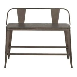 Oregon Industrial Counter Bench - LumiSource Gray -Ottomans Official Shop unnamed file 2266