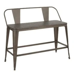Oregon Industrial Counter Bench - LumiSource Gray -Ottomans Official Shop unnamed file 2270