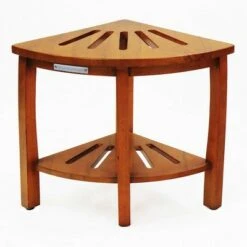 Oceanstar Corner Spa Bench Seat with Storage Shelf.