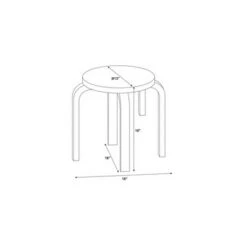 Set of 4 Bentwood Stools - Linon Espresso Brown -Ottomans Official Shop unnamed file 229