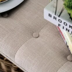 Wixam Tufted Bench Beige/Brown - HOMES: Inside + Out -Ottomans Official Shop unnamed file 2297