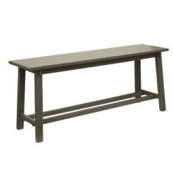 Decor Therapy Eased Edge Gray Bench Gray - Décor Therapy