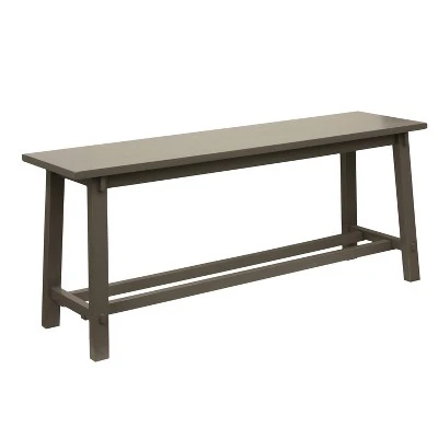 Decor Therapy Eased Edge Gray Bench Gray - Décor Therapy 3 Decor Therapy Eased Edge Gray Bench Gray - Décor Therapy