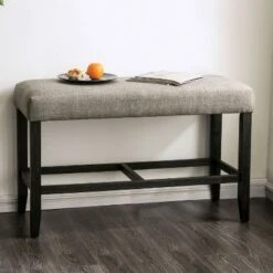 Norelo Upholstered Counter Height Bench Light Gray - HOMES: Inside + Out