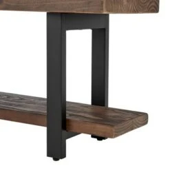 48" Pomona Solid Wood and Metal Entryway Bench Brown - Alaterre Furniture -Ottomans Official Shop unnamed file 2317