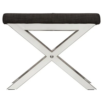 Ornelas Chrome Metal Base Stool - Inspire Q Black 3 Ornelas Chrome Metal Base Stool - Inspire Q Black