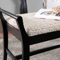 Trentwood Coastal 44.25" Water Hyacinth Bench Whitewashed/Black - Aiden Lane 13 Trentwood Coastal 44.25" Water Hyacinth Bench Whitewashed/Black - Aiden Lane -Ottomans Official Shop unnamed file 2331