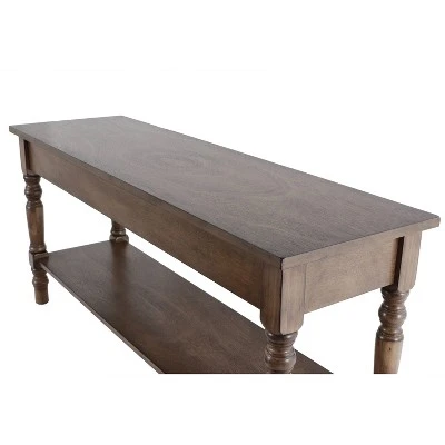 Decor Therapy Charlie Bench with Shelf - Décor Therapy Gray 4 Decor Therapy Charlie Bench with Shelf - Décor Therapy Gray - Image 2