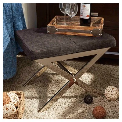 Ornelas Chrome Metal Base Stool - Inspire Q Black 5 Ornelas Chrome Metal Base Stool - Inspire Q Black - Image 3