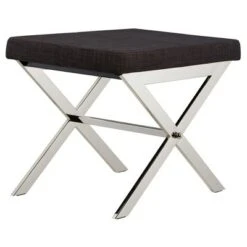 Ornelas Chrome Metal Base Stool - Inspire Q Black 14 Ornelas Chrome Metal Base Stool - Inspire Q Black -Ottomans Official Shop unnamed file 236