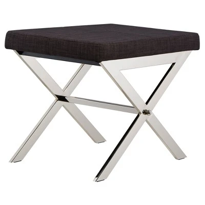 Ornelas Chrome Metal Base Stool - Inspire Q Black 7 Ornelas Chrome Metal Base Stool - Inspire Q Black - Image 5